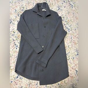 Charcoal Button-Up Shirt Jacket - Babaton society jacket size XS